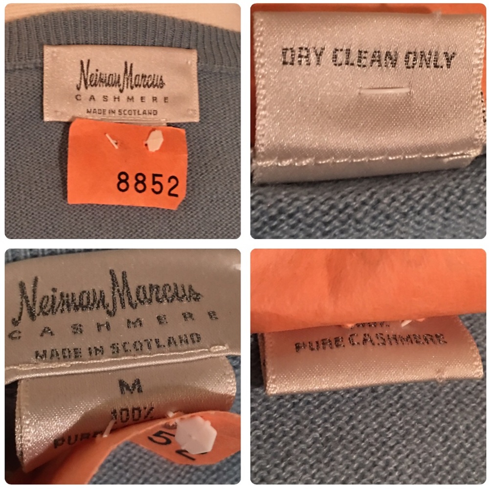 Neiman Marcus Cashmere Sweater, Blue, Vintage 🌸 - Picture 8 of 8